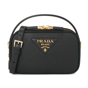 Prada black leather crossbody bag